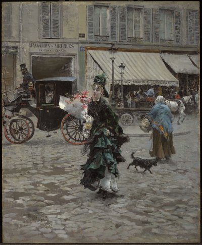 Crossing the Street by Giovanni Boldini